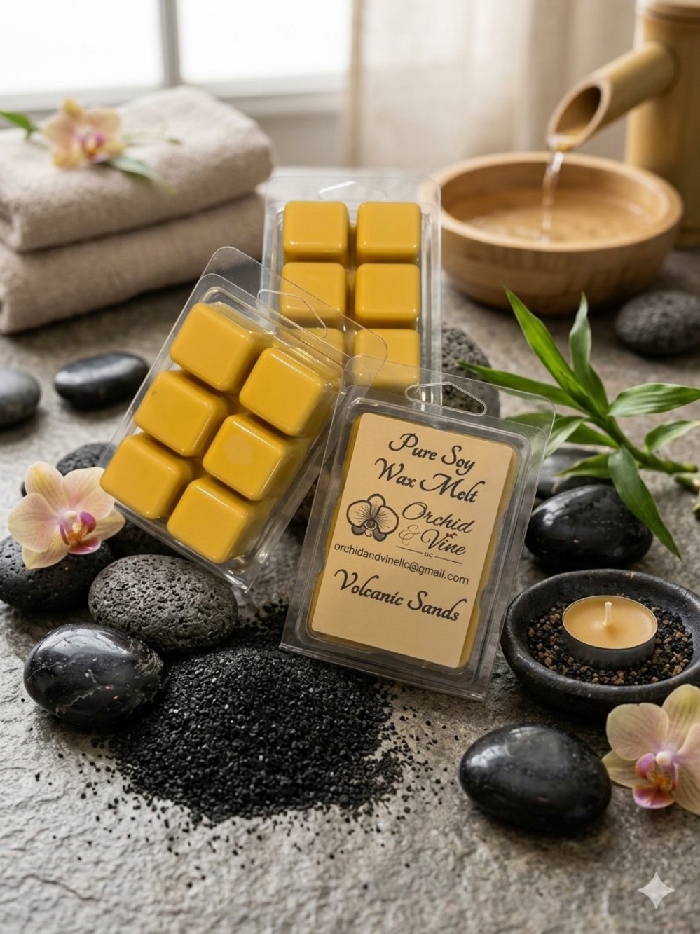 Orchid & Vine Volcanic Sands Pure Soy Wax Melts Clean Living